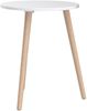 Beistelltisch rund Ø 42 cm Höhe 51 cm Skandinavischer Stil Massivholz Natur Bild 4