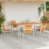 vidaXL Garten Essgruppe 7 pcs Massives Akazienholz und Edelstahl 3334811 Bild 4