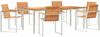 vidaXL Garten Essgruppe 7 pcs Massives Akazienholz und Edelstahl 3334811 Bild 2