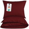 Carpe Sonno Bettwäsche Leichte Renforce Bettwäsche 135x200 155x220 Baumwolle Einfarbig Uni, Renforcé, Uni Bettbezug 155x220 Bordeaux - Extra Leicht & Oeko-Tex Bild 5