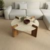 Skye Decor Couchtisch Siam Afrolli (1-St, 1 Tisch), Breite 90 cm, Travertin Walnuss Optik, Geräumige Tischplatte Bild 3