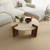 Skye Decor Couchtisch Siam Afrolli (1-St, 1 Tisch), Breite 90 cm, Travertin Walnuss Optik, Geräumige Tischplatte Bild 2