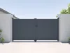 Vente-unique - NAZARIO Eingangstor Metall Grau - B 4,6 cm x H 145 cm x L 300 cm Bild 2