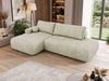 Ecksofa TAREN L mit Schlaffunktion, Bettkasten, DL-Mechanismus, Wellenfederung und freistehendem, Sofa mit Stauraum - Beige Velvet - Links Bild 5