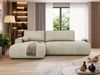 Ecksofa TAREN L mit Schlaffunktion, Bettkasten, DL-Mechanismus, Wellenfederung und freistehendem, Sofa mit Stauraum - Beige Velvet - Links Bild 4