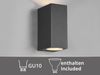 Eckige Außenwandleuchte Up and Down Anthrazit mit GU10 LED, Höhe 15cm Bild 5