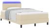 vidaXL Boxspringbett mit Matratze mit LED Creme 120 x 190 cm Stoff 3342119 Bild 3