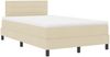 vidaXL Boxspringbett mit Matratze mit LED Creme 120 x 190 cm Stoff 3342119 Bild 2