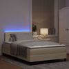 vidaXL Boxspringbett mit Matratze mit LED Creme 120 x 190 cm Stoff 3342119 Bild 5