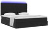 vidaXL LED-Speicherbett mit Matratze Schwarz 180 x 200 cm Samt 3372743 Bild 3