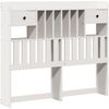 vidaXL Massivholzbett mit Regal ohne Matratze Weiß 135x190 cm Kiefer 3308976 Bild 5