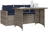 vidaXL 2-tlg. Garten-Essgruppe mit Kissen Grau Poly Rattan 366335 Bild 3