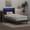 vidaXL Bettrahmen mit LED-Lichtleisten Schwarz 80 x 200 cm Kunstleder 42027961 Bild 4