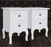 vidaXL Nachttische 2 Stk. mit 2 Schubladen MDF Weiß 60638 Bild 4