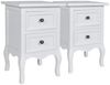 vidaXL Nachttische 2 Stk. mit 2 Schubladen MDF Weiß 60638 Bild 2