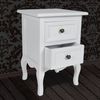 vidaXL Nachttische 2 Stk. mit 2 Schubladen MDF Weiß 60638 Bild 5