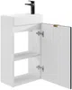 Vente-unique - VAHIRA Toilet unit Holz, Platte BlauWeiß - B 22 cm x H 60 cm x L 40 cm Bild 3