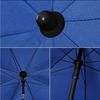 Sekey Sonnenschirm Ø 180 cm Balkonschirm Rund Strandschirm Sonnenschirm mit Schutzhülle, LxB: 180x180 cm, Neigungswinkel verstellbar, Höhe verstellbar, mit Tragetasche Bild 2