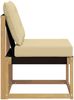 vidaXL Outdoor Mittelsofa Massivholz Akazie und Textilene Stoff Weiß 901604 Bild 5