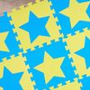 Relaxdays 27 x Puzzlematte Sterne blau-gelb Bild 4