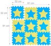 Relaxdays 27 x Puzzlematte Sterne blau-gelb Bild 5