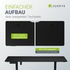 Juskys Höhenverstellbarer Schreibtisch, Metall, Holz, schwarz, 140x60 cm Bild 5