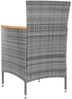 vidaXL Garten-Essstühle 4 Stk. Poly Rattan Grau 316696 Bild 5