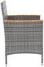 vidaXL Garten-Essstühle 4 Stk. Poly Rattan Grau 316696 Bild 4