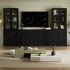 VOWNER TV-Schrank mit Bücherregalen für Fernseher bis zu 70 Zoll, 280 cm TV-Ständer (4-St) Wohnzimmer-Fernsehschrank mit gehärteten Glastüren und Einlegeböden Bild 5