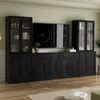VOWNER TV-Schrank mit Bücherregalen für Fernseher bis zu 70 Zoll, 280 cm TV-Ständer (4-St) Wohnzimmer-Fernsehschrank mit gehärteten Glastüren und Einlegeböden Bild 2