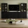 VOWNER TV-Schrank mit Bücherregalen für Fernseher bis zu 70 Zoll, 280 cm TV-Ständer (4-St) Wohnzimmer-Fernsehschrank mit gehärteten Glastüren und Einlegeböden Bild 4