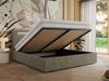 Polsterbett GOLD 5 CLASSIC 200 x 200 cm mit LED-Beleuchtung & Bettkasten, Doppelbett inkl. Lattenrost, Metall-Lift-System & Stauraum, Multipocket Matratze - Grau Struktur - ELORI LUX Bild 3
