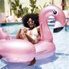 Swim Essentials Luftmatratze Luxury Ride-on Pink Flamingo 142x 137 x 97 cm, Wassermatratze Matratze Schwimmmatratze Liege Bild 3