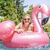 Swim Essentials Luftmatratze Luxury Ride-on Pink Flamingo 142x 137 x 97 cm, Wassermatratze Matratze Schwimmmatratze Liege Bild 4