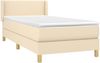 Boxspringbett mit Matratze Stoff Creme 80x200 cm, Härtegrad: H2 [3130070] Bild 3