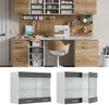 Hängeschrank R-Line Anthrazit Hochglanz 80 cm mit Glastüren Vicco Bild 2
