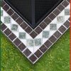 GARDEBRUK® Feuerschale, mit Funkenschutz, Schürhaken, Abdeckung, Rost, Mosaik, Stahl Schwarz, 76 x 76 x 70 cm Bild 3