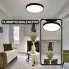 ZMH LED Deckenleuchte Schwarz Deckenlampe - Flach Küchenlampe IP44 Wasserdicht Badlampe Rund Ø28cm Flurlampe 17W Modern für Wohnzimmer Schlafzimmer Bad Flur Küche Kinderzimmer Eingang Bild 2