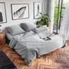 Wolkenfeld Bettwäsche Renforcé Bettwäsche Baumwolle - Natürlich weiches Schlafgefühl, 100% Baumwolle, 3 teilig, 135x200 cm, 155x220 & Übergrößen I inkl. Kissenbezüge 80x80 I uni Bild 3