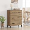 Sideboard, Kommode Artisan-Eiche 69,5 x 34 x 90 cm Verbundholz und Eisen j1076p Bild 2