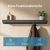 doporro Garderobenleiste Wandgarderobe Garderobenhaken 4/6/8 Haken mit Ablage aus Metall Stalo (6 St), Pulverbeschichtet mit Carbonstahl, 4/6/8 Haken Möglichkeiten Bild 2