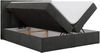 Boxspringbett mit Kopfteil und Topper, Doppelbett - RICO - 140x200cm - Dunkelgrau Stoff - H4 Bild 4