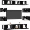 vidaXL TV-Schrankset 10 pcs 180 x 30 x 30 cm Schwarze Eiche 3438614 Bild 3