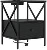 vidaXL Nachttisch 2 pcs Schwarz Eichen-Optik 41,5 x 40,5 x 55 cm 859551 Bild 5