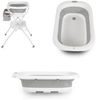 Cangaroo Babywanne Wickeltisch Como 2 in 1 faltbar, Wickelauflage, Zubehörfach grau Bild 4