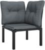 vidaXL 5-tlg. Garten-Lounge-Set Schwarz und Grau Poly Rattan 3187742 Bild 4