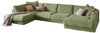 KAWOLA Sofa MADELINE Wohnlandschaft U-Form Cord olivgrün Longchair rechts 86 x 224 x 425 cm Bild 3