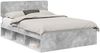 vidaXL Bettrahmen mit Kopfteil Beton 140 x 190 cm Massives Kiefernholz 3412081 Bild 2