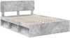 vidaXL Bettrahmen mit Kopfteil Beton 140 x 190 cm Massives Kiefernholz 3412081 Bild 4