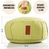 GORILLA SPORTS Bodenkissen Yogakissen - Rund, 100%Baumwolle, Meditationskissen, Sitzhöhe 18cm, Ø 30cm, Sitzkissen, Yoga Bolster, mit Griff, Waschbarer, Farbwahl Bild 3